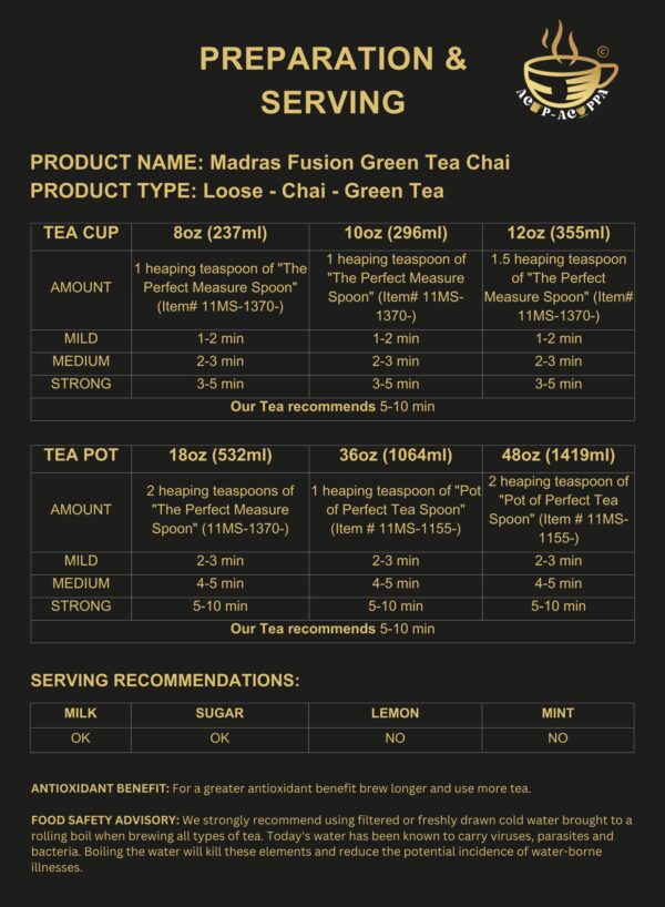 MADRAS FUSION GREEN TEA CHAI - Image 6
